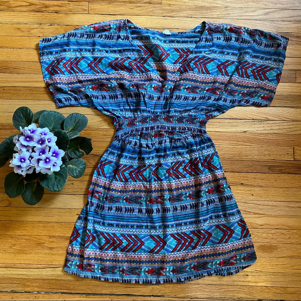 Xhilaration Tunic Top, Mini Dress, Swim Coverup, Abstract Pattern